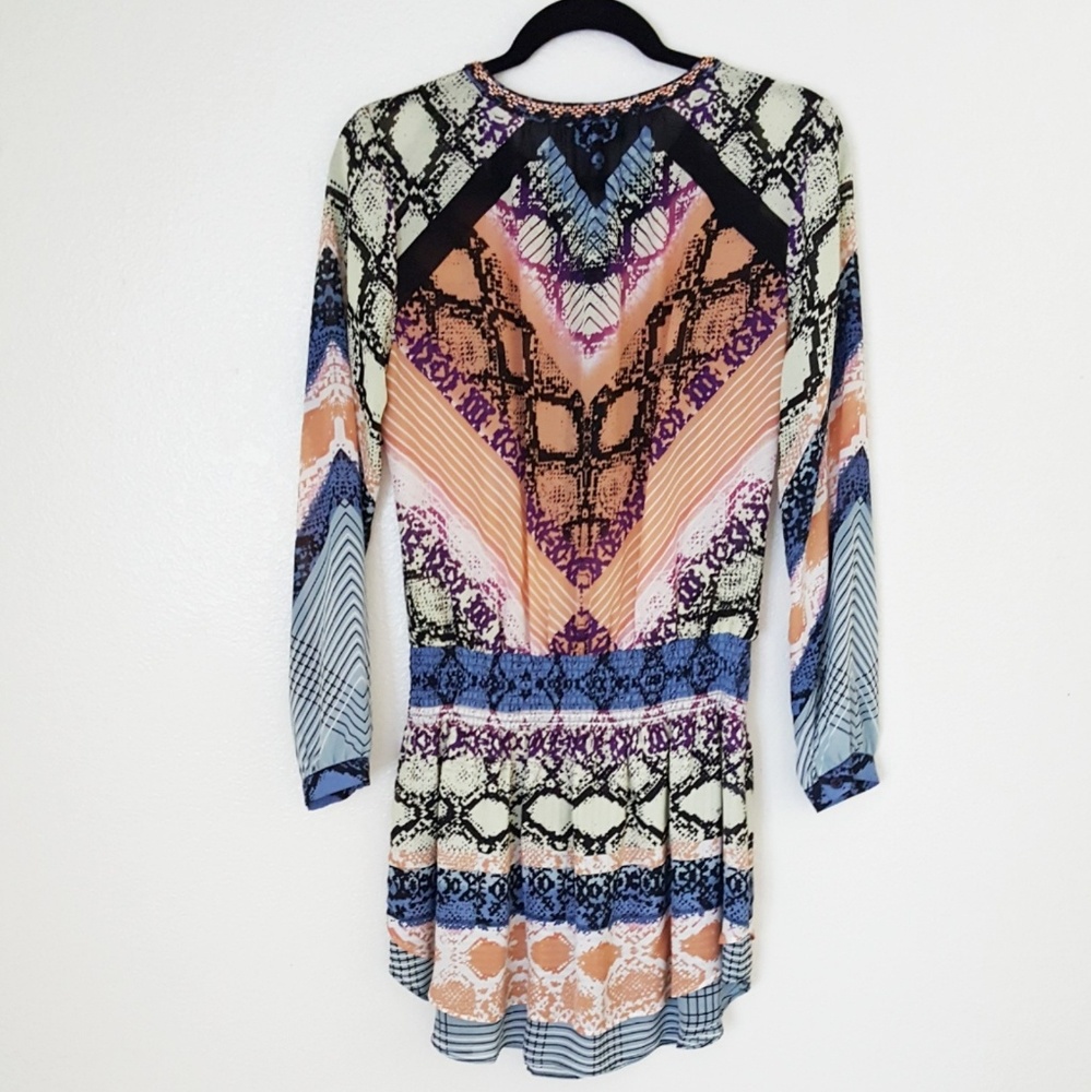 Hale Bob lace-up drop waist silk dress - Picture 6 of 7